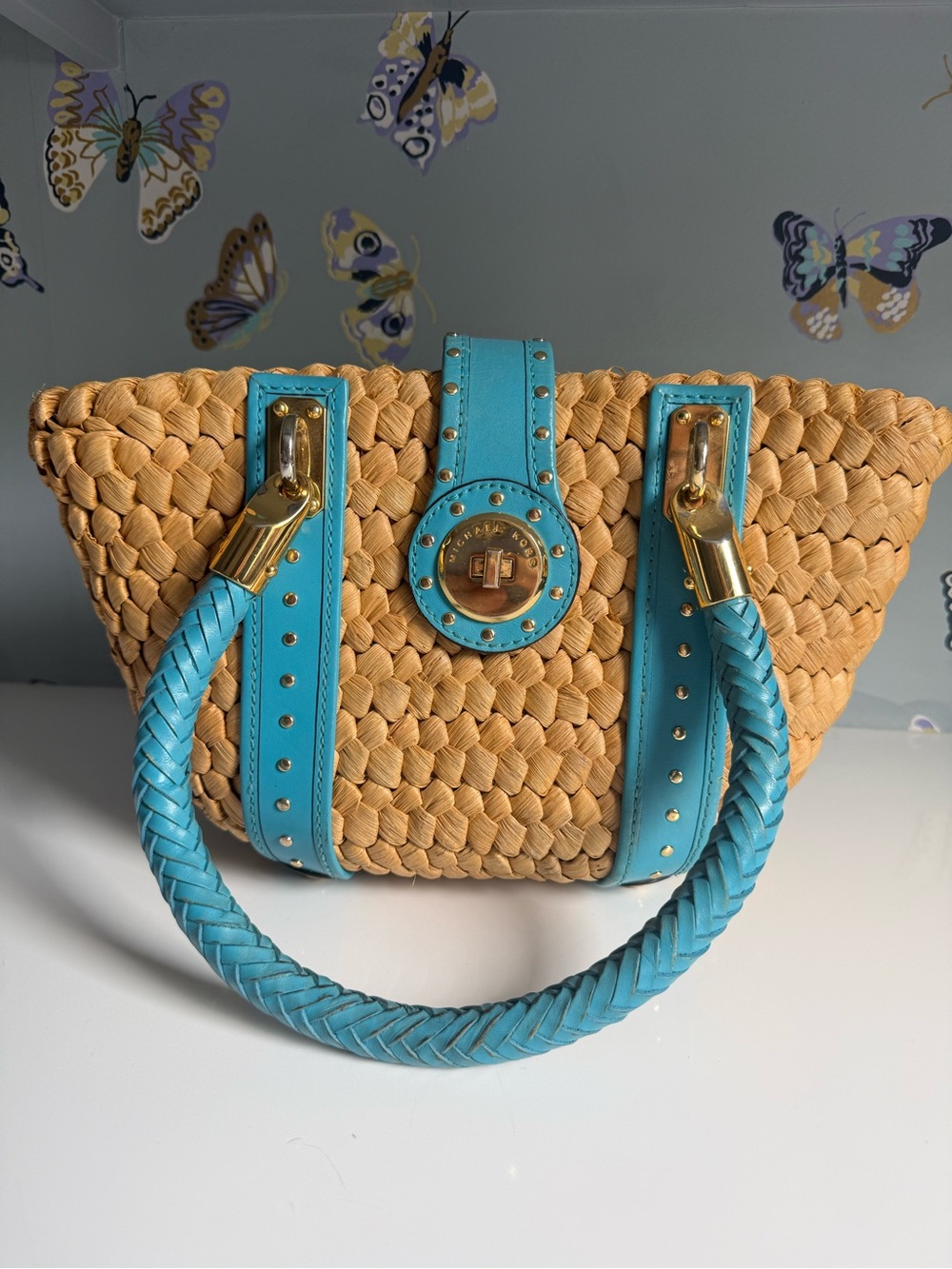 Michael Kors Straw Basket Bag